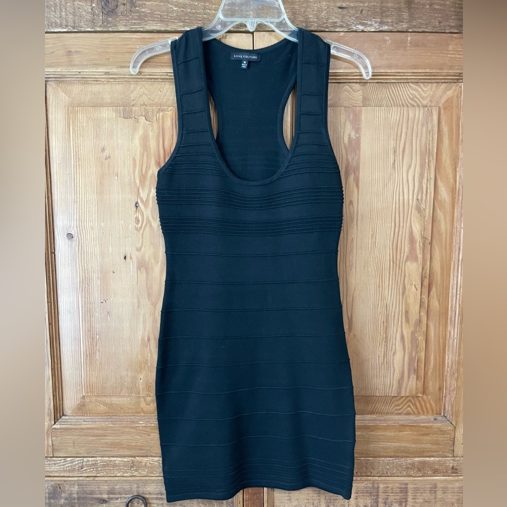 Black Sleeveless Bandage Dress